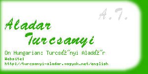 aladar turcsanyi business card